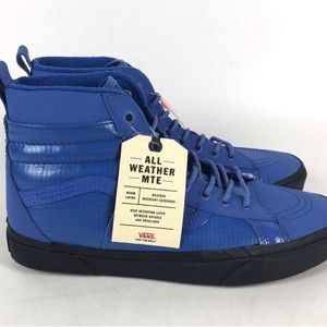 Only worn once. Vans Sk8-Hi 46 MTE DX Leather Blue